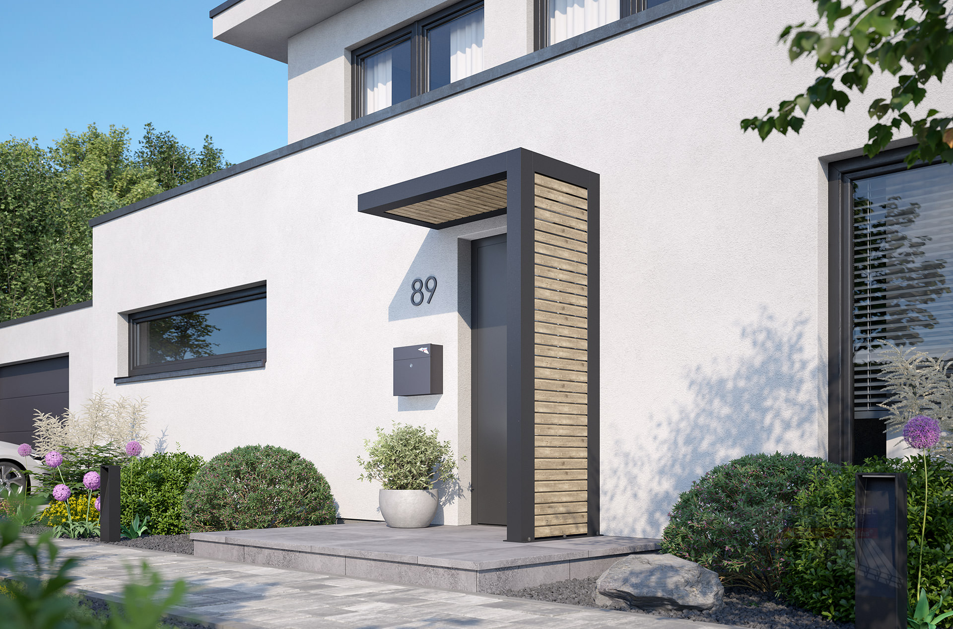 rexolife_1500x800_db703_rhombusprofile_treibholz_rhombusprofile_treibholz_rechts_kamera_a_klein REXOlife® Haustür-Vordach, Dach: Rhombus ,Treibholz – Seitenteil: Rhombus, Treibholz