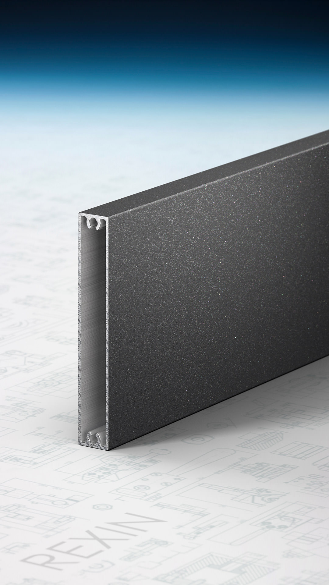 REXOboard® Alu-Balkonbretter 100mm, anthrazit mit Struktureffekt