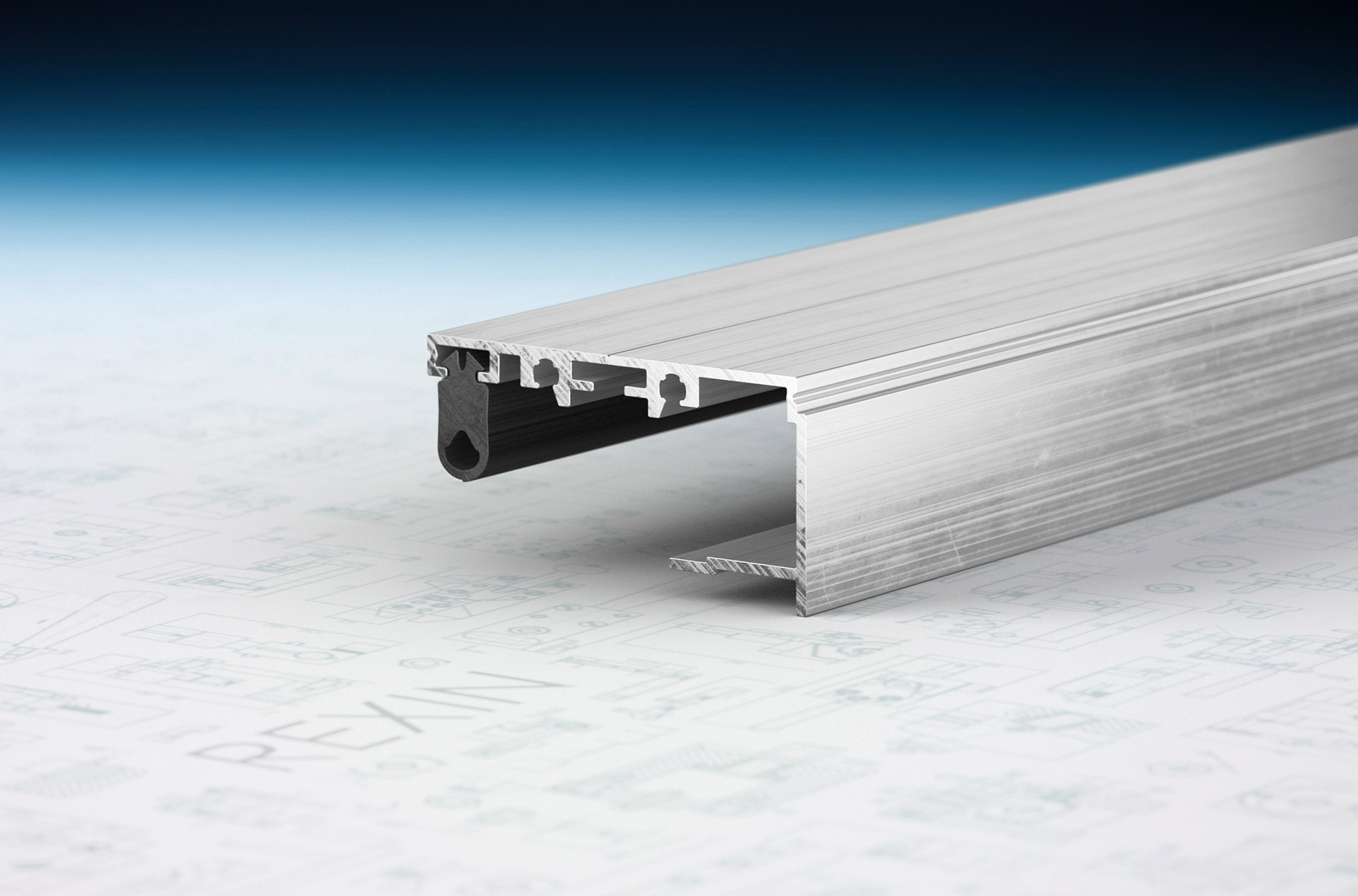 REXOsystem EZ Alu-Rand-Profil für Stegplatten