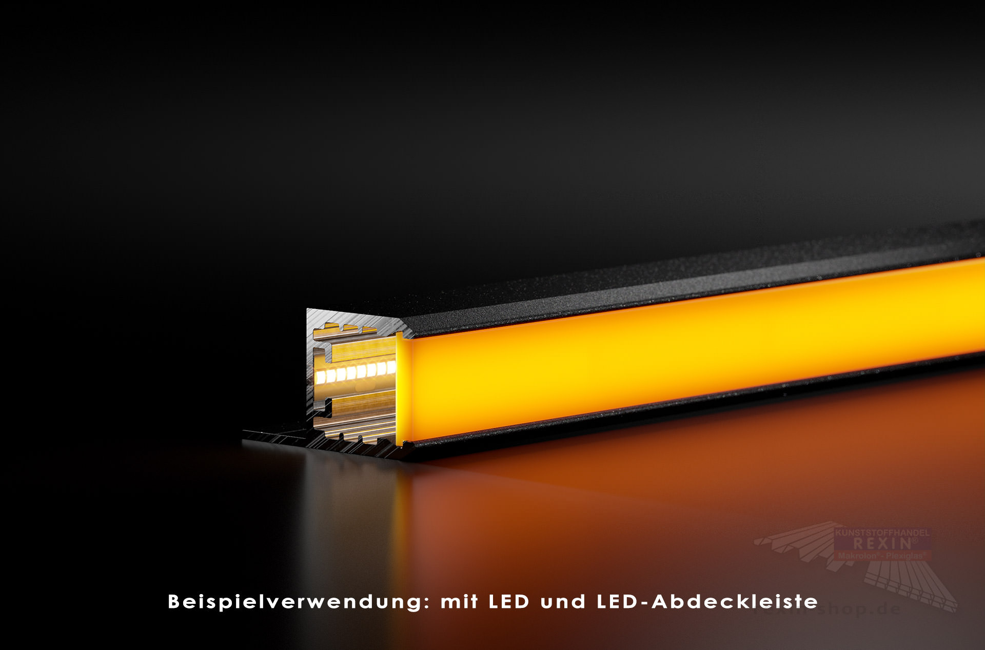 REXOboard® Alu-Stuhl-Profil mit LED-Aufnahme, weiß