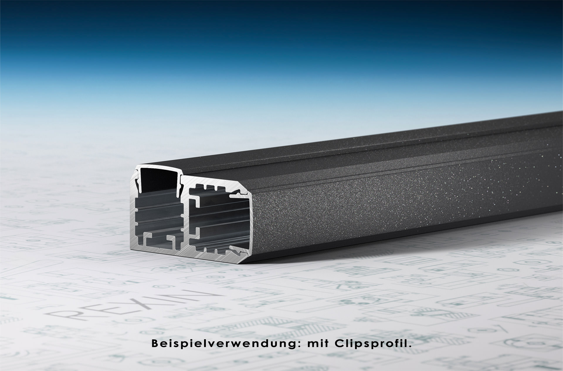 90-grad-profil-mit-clipsprofil_02 REXOboard® Alu-90°-Eckprofil mit LED-Aufnahme, anthrazit