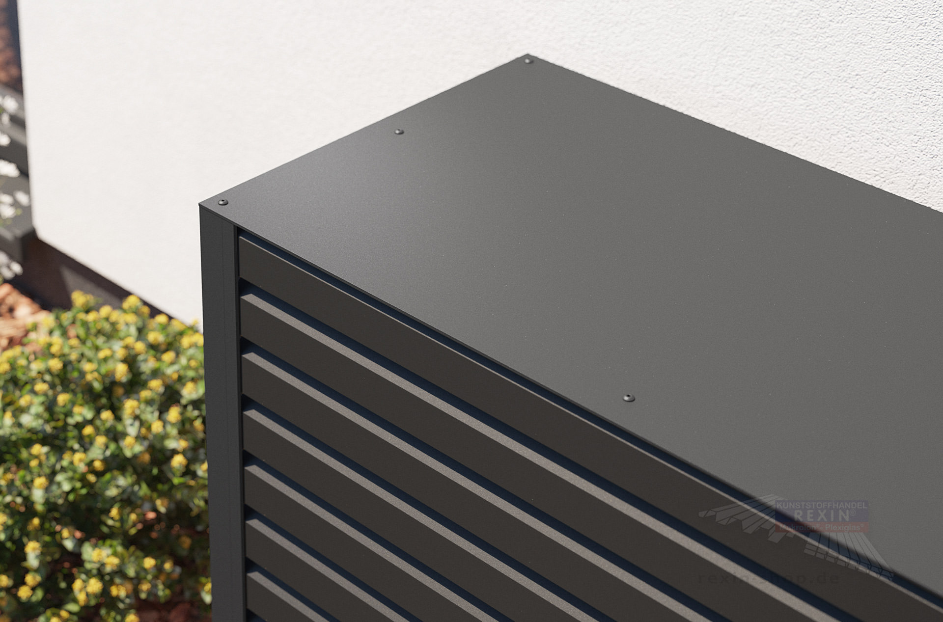 REXOenergy® Wärmepumpenverkleidung, Anthrazit - Rhombus Anthrazit