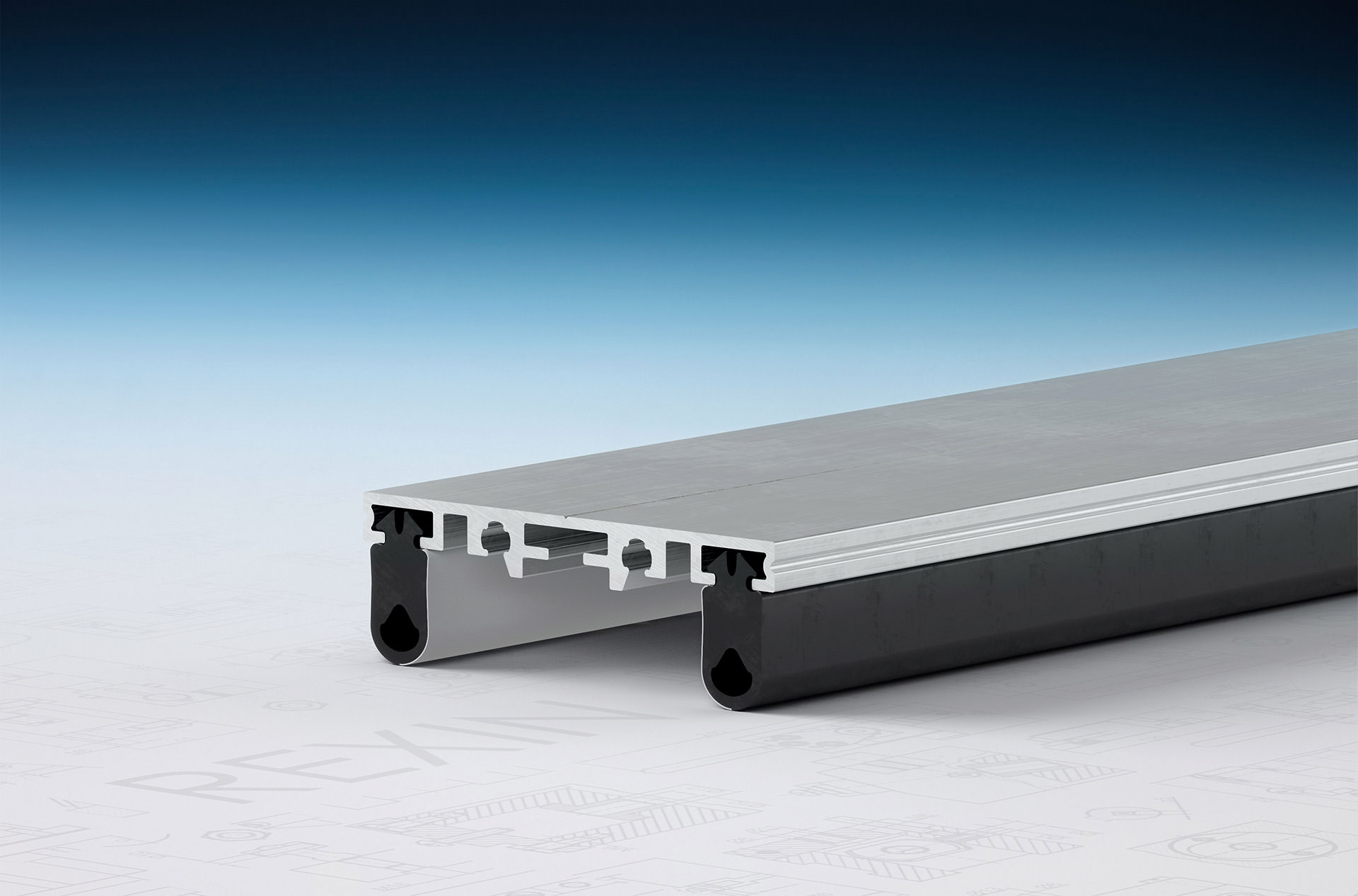 rexosystem-ez-verbinder-10mm-schraubkanal REXOsystem EZ Alu-Verbinder-Profil (Oberteil) für Stegplatten
