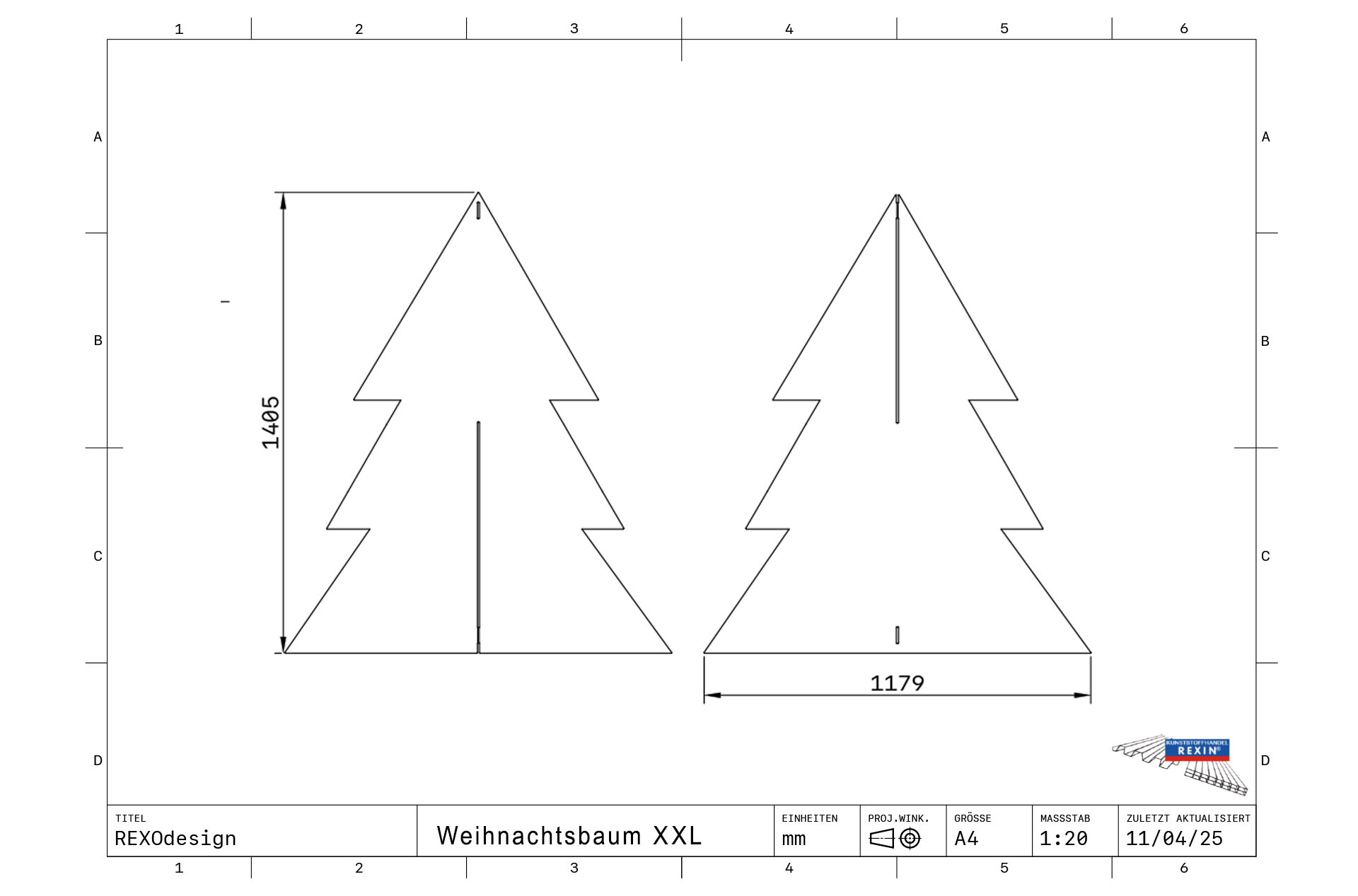 REXOdesign® XXL Steck-Weihnachtsbaum