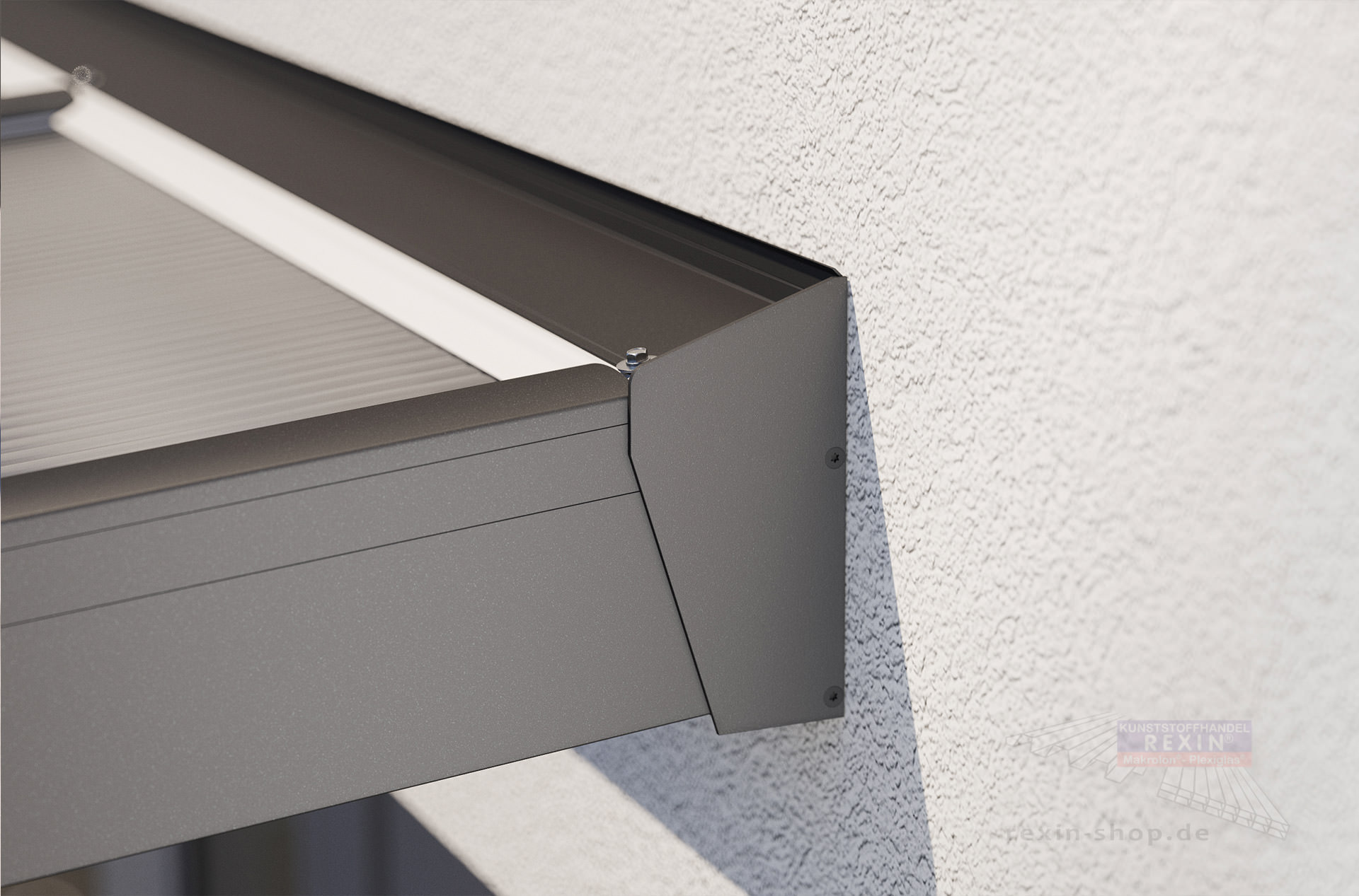 Alu-Haustürvordach REXOvita Detail