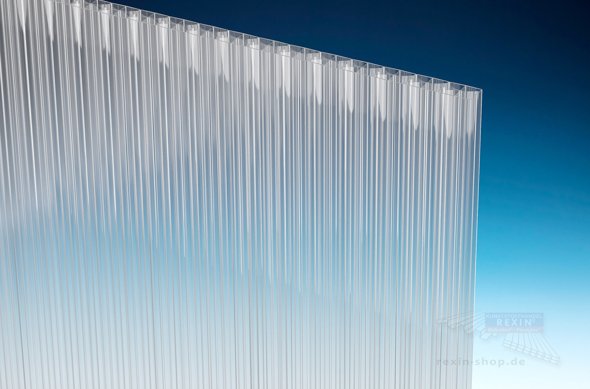 REXOclear 3-fach-Stegplatte, 16mm (X-Struktur), transparent