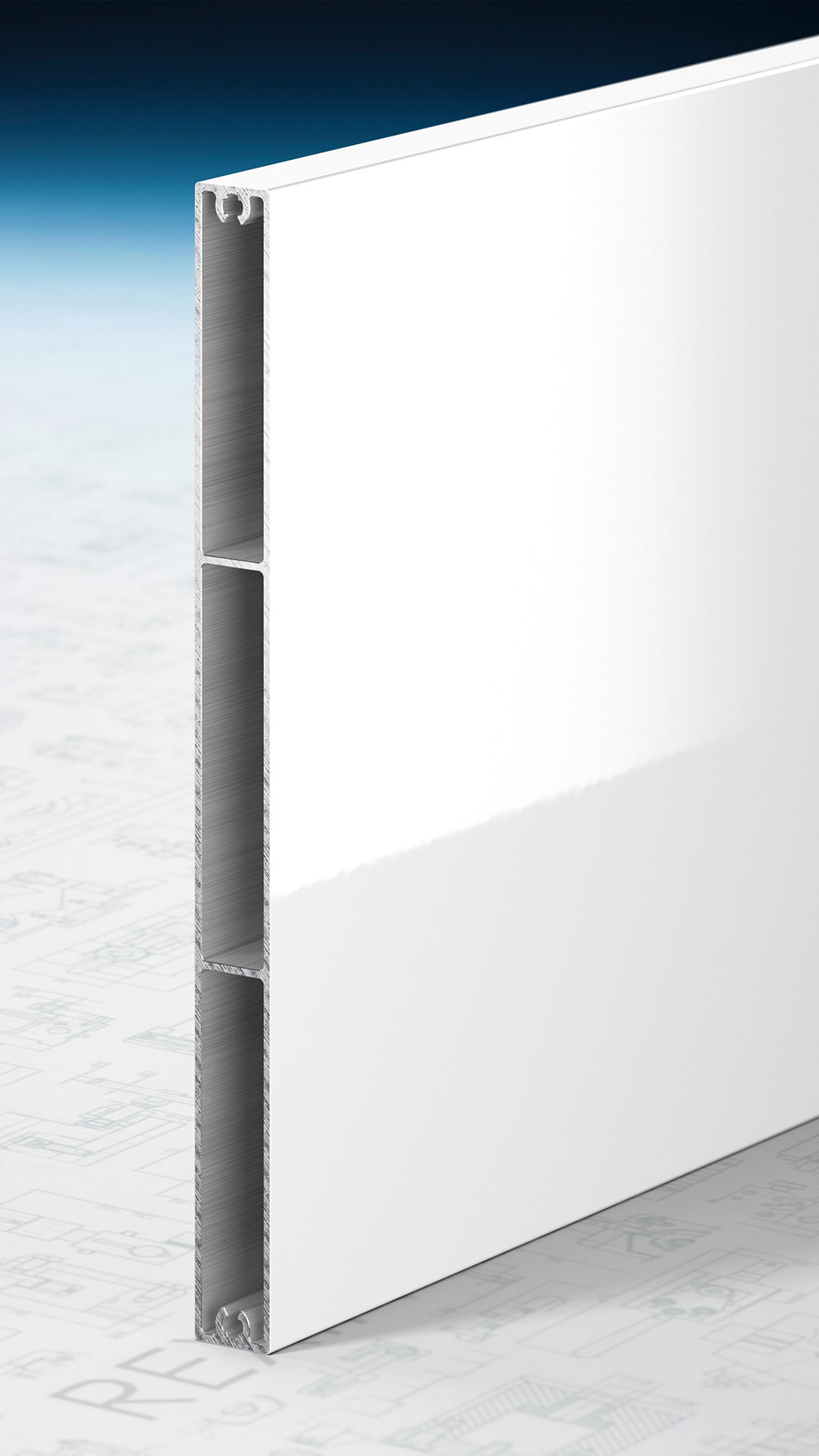 REXOboard® Alu-Balkonbretter 200mm, weiß mit Seidenglanz