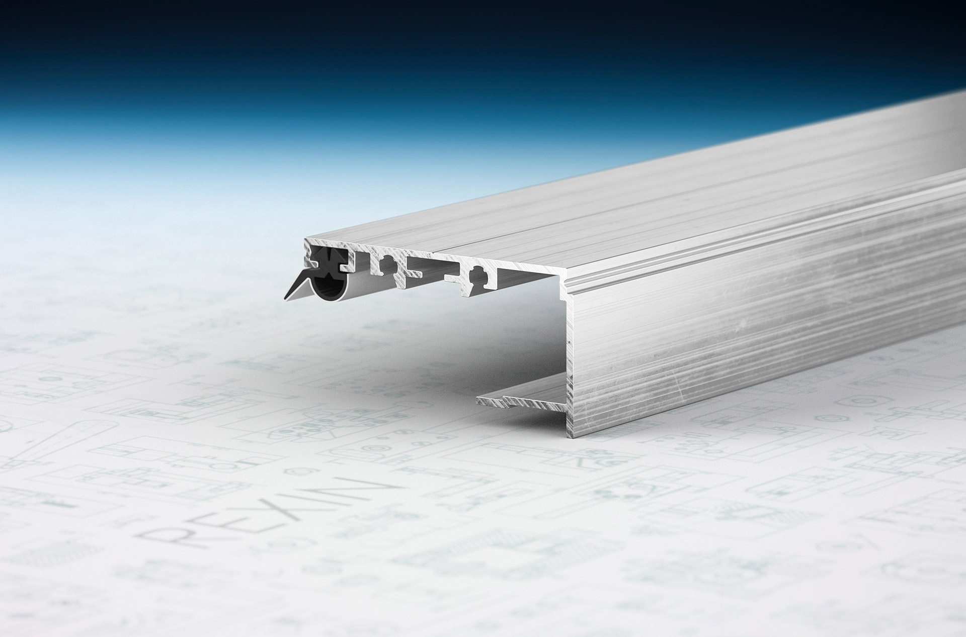REXOsystem EZ Alu-Rand-Profil für Stegplatten