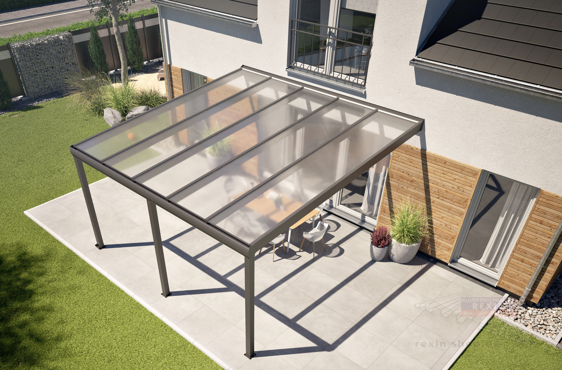 Alu-Terrassendach REXOpremium 5x5m