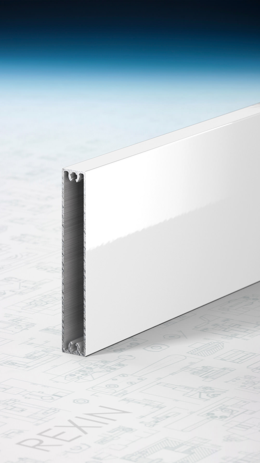 REXOboard® Alu-Balkonbretter 100mm, weiß mit Seidenglanz
