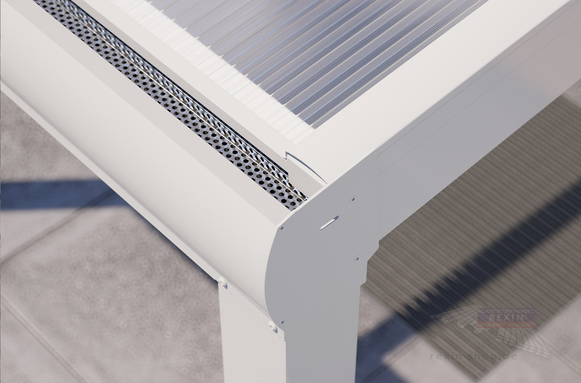 Alu-Haustürvordach REXOvita Detail